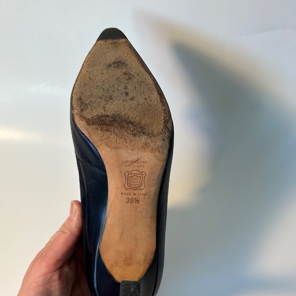 Black suede & leather Manolo Blahnik - Picture 7 of 9